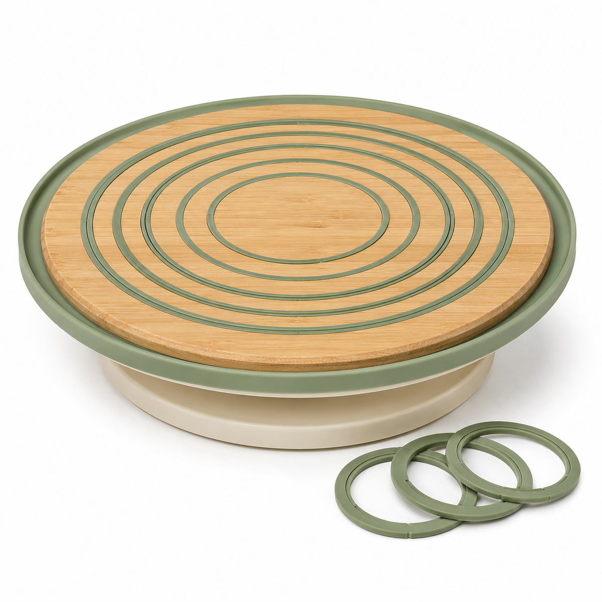 Rotating Pie Crust Guide Board – Non-Stick Pastry Rolling Board with Size Guides