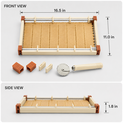 Snap-Together Cookie Shaping Rail – Adjustable Cookie Dough Cutter & Guide