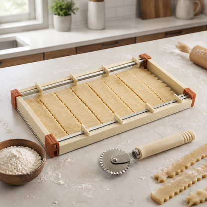 Snap-Together Cookie Shaping Rail – Adjustable Cookie Dough Cutter & Guide