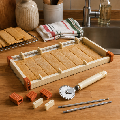 Snap-Together Cookie Shaping Rail – Adjustable Cookie Dough Cutter & Guide