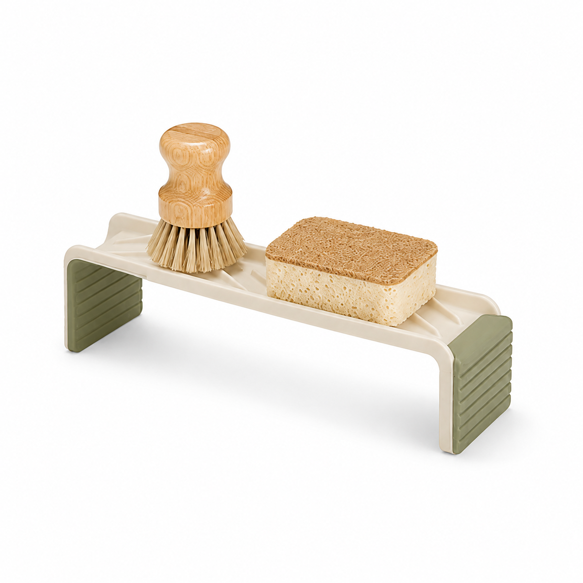 Self-Draining Brush & Sponge Bridge – Sink Organizer for Brushes & Sponges
