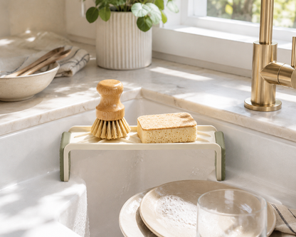 Self-Draining Brush & Sponge Bridge – Sink Organizer for Brushes & Sponges