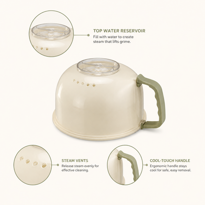 Steam-Clean Microwave Dome – Microwave Splatter Cover with Steam Cleaning