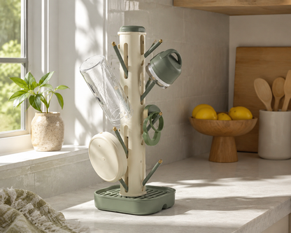 Dry-Dock Bottle & Lid Tower – Vertical Drying Rack for Bottles & Lids