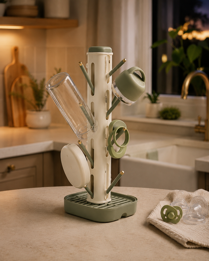 Dry-Dock Bottle & Lid Tower – Vertical Drying Rack for Bottles & Lids