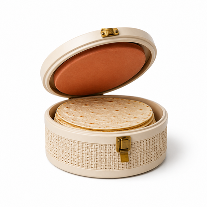 Warm-Stone Tortilla Serving Vault – Insulated Tortilla Warmer with Stone Insert