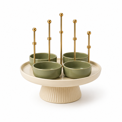 Adjustable Dip & Skewer Garden – Tabletop Appetizer & Dip Serving Stand