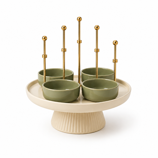 Adjustable Dip & Skewer Garden – Tabletop Appetizer & Dip Serving Stand