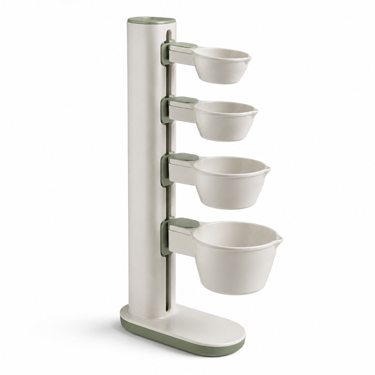 Vertical Fold-Out Measuring Station – Space-Saving Kitchen Organizer