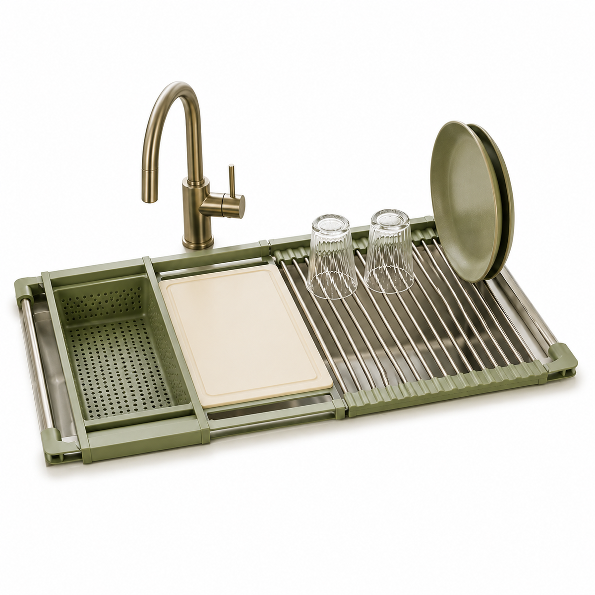 Over-Sink Roll & Chop Workstation – Expandable Sink Cutting Board